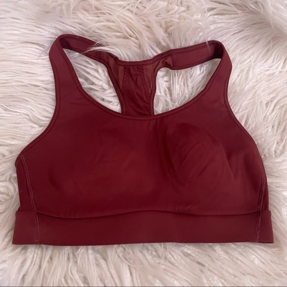 Athleta hustle sports bra rust brown size 34 D/DD